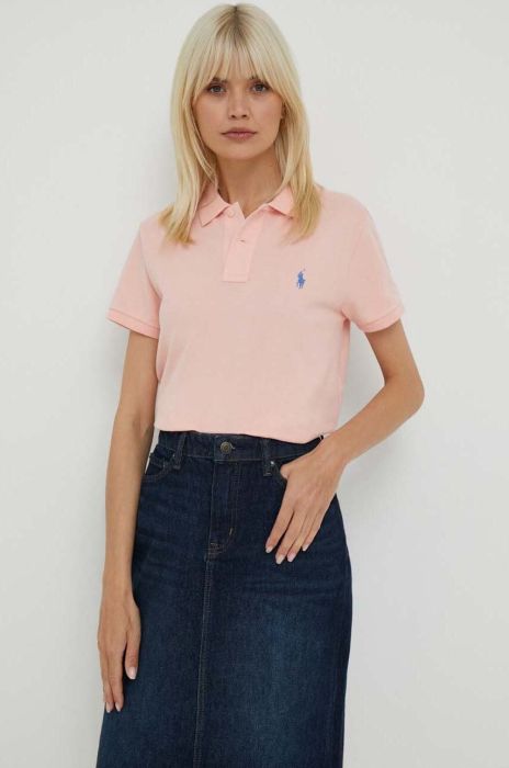 Бавовняне поло Polo Ralph Lauren колір помаранчевий (3222417) Бавовняне поло Polo Ralph Lauren колір помаранчевий (3222417)