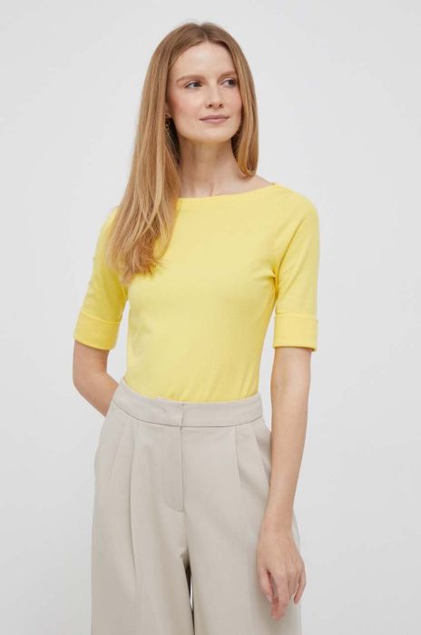 Футболка Lauren Ralph Lauren жіночий колір жовтий