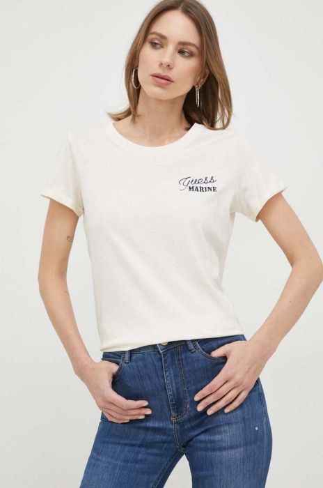 Футболка Guess жіночий колір бежевий (3036949) Футболка Guess жіночий колір бежевий (3036949)