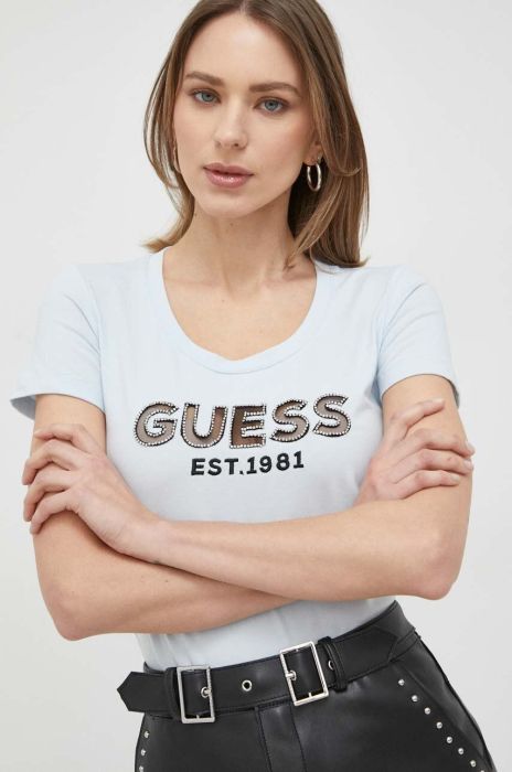 Футболка Guess жіночий колір блакитний (3020560) Футболка Guess жіночий колір блакитний (3020560)