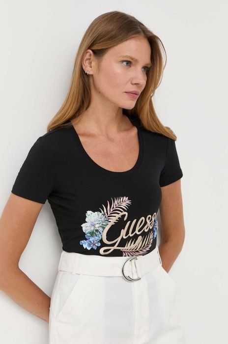 Футболка Guess жіночий колір чорний (3230615) Футболка Guess жіночий колір чорний (3230615)