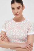 Футболка Guess жіночий колір рожевий оголена спина