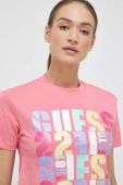 Бавовняна футболка Guess колір рожевий (3124517)