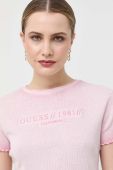 Бавовняна футболка Guess колір рожевий (3104619)