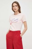 Бавовняна футболка Guess колір рожевий (3020700) Бавовняна футболка Guess колір рожевий (3020700)