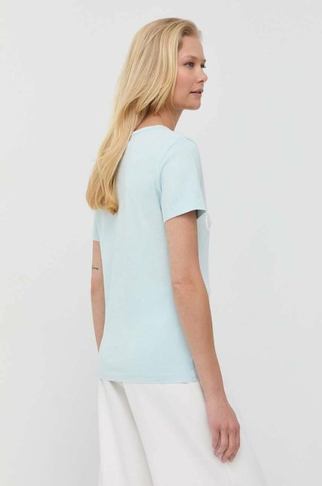 Бавовняна футболка Guess колір блакитний (3037014)
