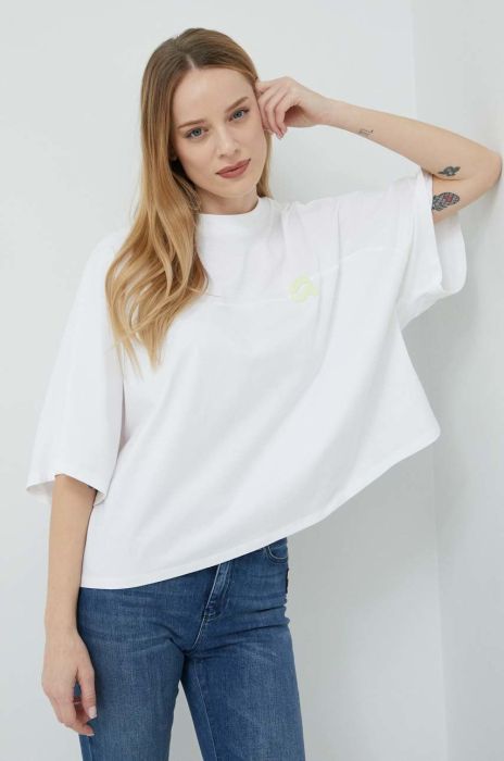 Бавовняна футболка Karl Lagerfeld колір білий (2894192) Бавовняна футболка Karl Lagerfeld колір білий (2894192)