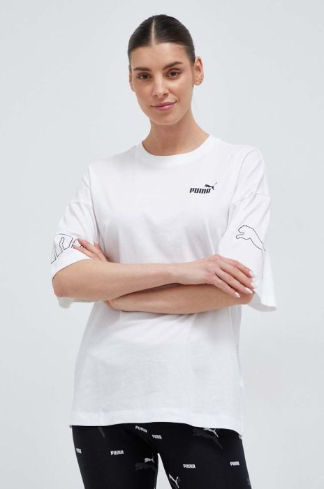 Футболка Puma жіночий колір білий Футболка Puma жіночий колір білий