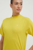 Бавовняна футболка Puma колір жовтий Бавовняна футболка Puma колір жовтий