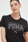 Тренувальна футболка Puma Graphic Tee Fit колір чорний Тренувальна футболка Puma Graphic Tee Fit колір чорний