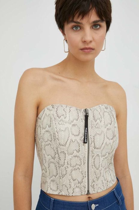 Топ R?sum? жіночий колір бежевий Топ R?sum? жіночий колір бежевий