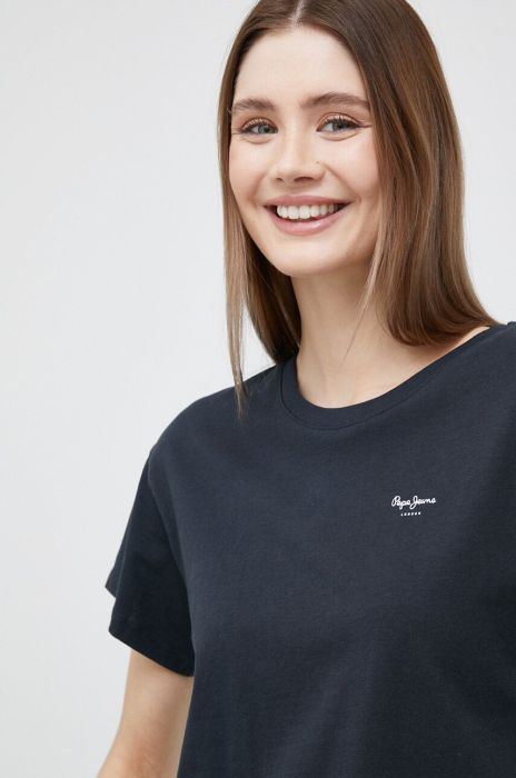 Бавовняна футболка Pepe Jeans Wimani колір чорний Бавовняна футболка Pepe Jeans Wimani колір чорний