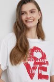 Футболка Pepe Jeans Nicoletta жіноча колір бежевий Футболка Pepe Jeans Nicoletta жіноча колір бежевий