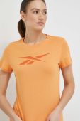 Бавовняна футболка Reebok колір помаранчевий