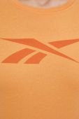 Бавовняна футболка Reebok колір помаранчевий
