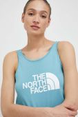 Бавовняний топ The North Face колір бірюзовий Бавовняний топ The North Face колір бірюзовий