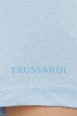 Бавовняна футболка Trussardi колір блакитний (3221815)