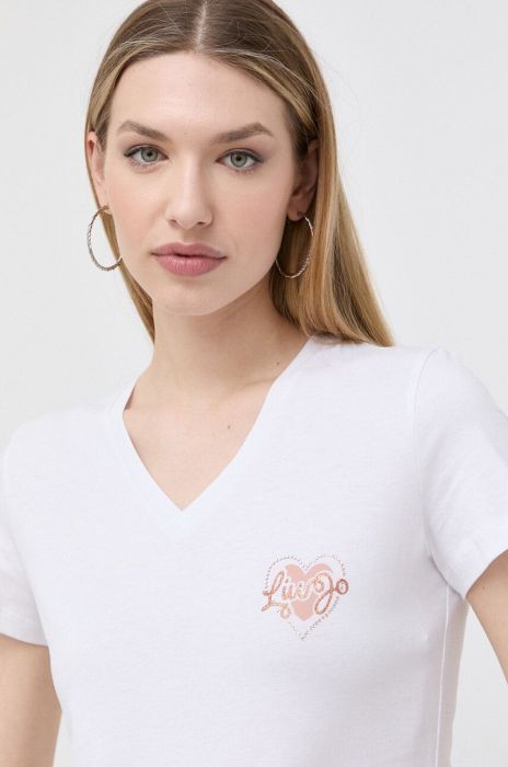 Бавовняна футболка Liu Jo колір білий (3194658) Бавовняна футболка Liu Jo колір білий (3194658)