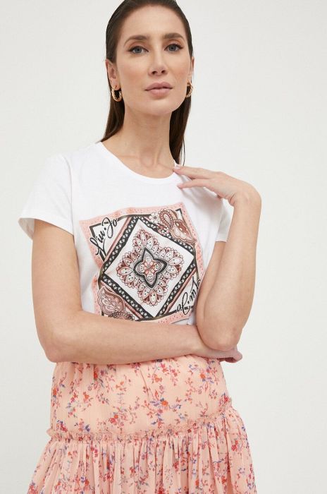 Бавовняна футболка Liu Jo колір бежевий (3177321) Бавовняна футболка Liu Jo колір бежевий (3177321)