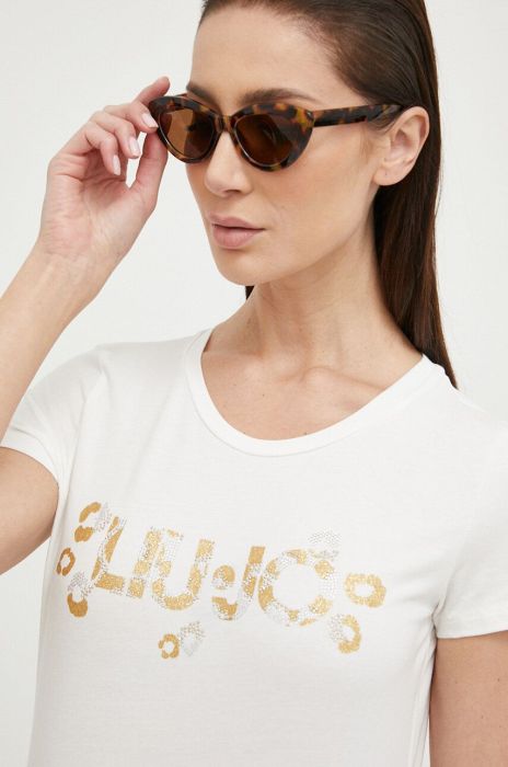 Футболка Liu Jo жіночий колір бежевий (3177366) Футболка Liu Jo жіночий колір бежевий (3177366)