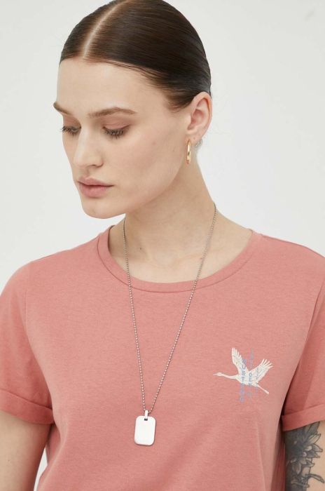 Бавовняна футболка Mustang колір рожевий (3258352) Бавовняна футболка Mustang колір рожевий (3258352)