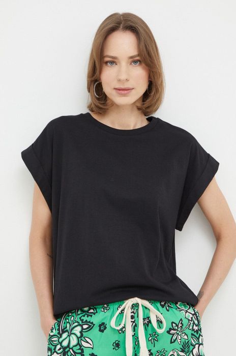 Бавовняна футболка Twinset колір чорний (3220515)