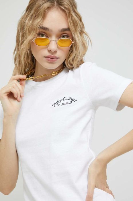 Бавовняна футболка Juicy Couture колір білий (2894261)