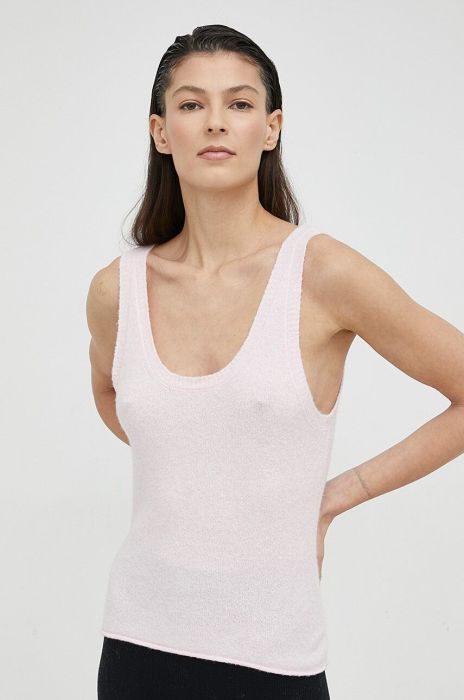 Топ з домішкою вовни American Vintage колір рожевий Топ з домішкою вовни American Vintage колір рожевий