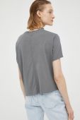 Футболка з домішкою льону American Vintage колір сірий Футболка з домішкою льону American Vintage колір сірий