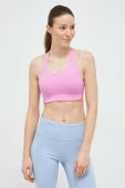 Спортивний бюстгальтер Roxy Bold Moves x Mizuno колір рожевий однотонний Спортивний бюстгальтер Roxy Bold Moves x Mizuno колір рожевий однотонний
