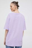 Бавовняна футболка Roxy колір фіолетовий Бавовняна футболка Roxy колір фіолетовий