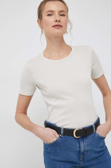 Бавовняна футболка United Colors of Benetton колір бежевий (2924254) Бавовняна футболка United Colors of Benetton колір бежевий (2924254)