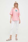 Бавовняна футболка United Colors of Benetton колір рожевий (3292024) Бавовняна футболка United Colors of Benetton колір рожевий (3292024)