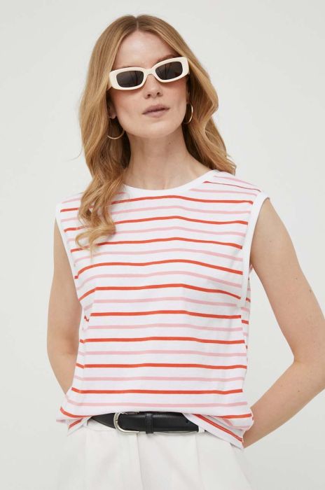 Бавовняний топ United Colors of Benetton колір рожевий (3283257)