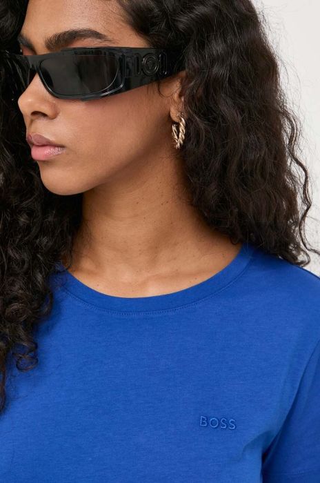Бавовняна футболка BOSS колір блакитний (3245533) Бавовняна футболка BOSS колір блакитний (3245533)