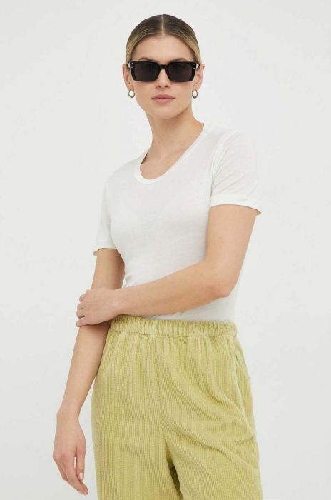 Футболка Bruuns Bazaar Katka жіноча колір білий Футболка Bruuns Bazaar Katka жіноча колір білий