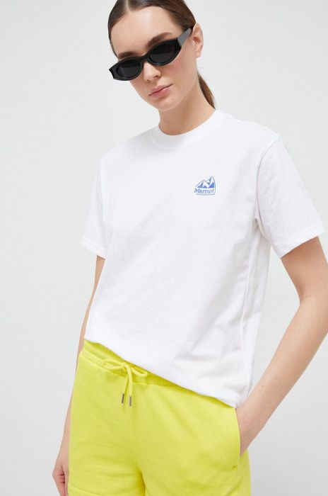 Футболка Marmot жіночий колір білий Футболка Marmot жіночий колір білий
