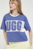 Бавовняна футболка UGG колір блакитний