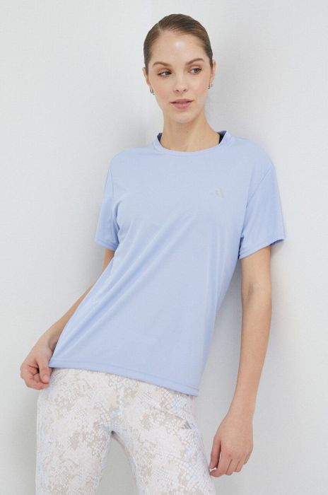 Бігова футболка adidas Performance Run It колір блакитний