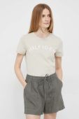 Бавовняна футболка Tommy Hilfiger колір бежевий (3096087) Бавовняна футболка Tommy Hilfiger колір бежевий (3096087)