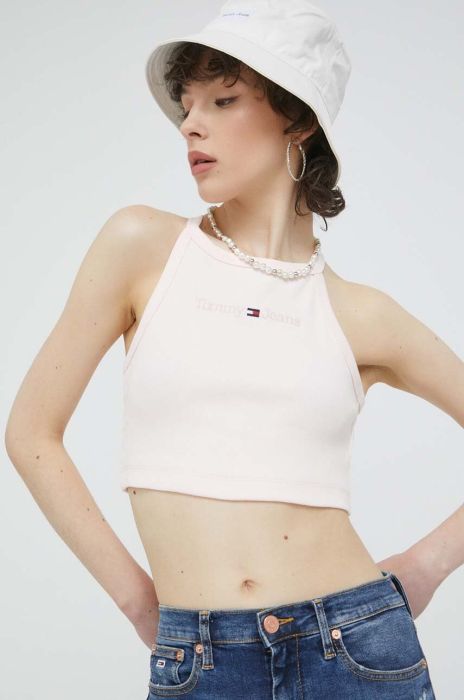 Топ Tommy Jeans жіночий колір рожевий (3083579)