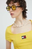 Топ Tommy Jeans жіночий колір жовтий (3072301)