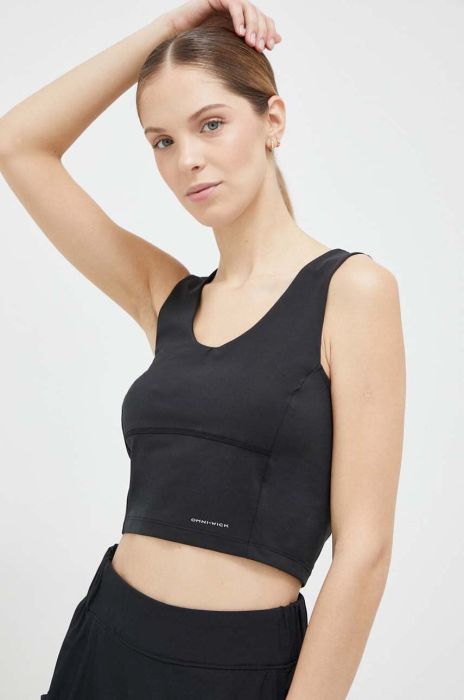 Спортивний топ Columbia Boundless Trek жіночий колір чорний Спортивний топ Columbia Boundless Trek жіночий колір чорний