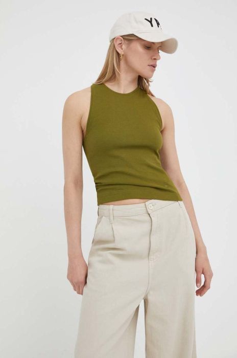 Бавовняний топ G-Star Raw колір зелений (3255021) Бавовняний топ G-Star Raw колір зелений (3255021)