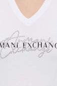Футболка Armani Exchange жіночий колір білий Футболка Armani Exchange жіночий колір білий