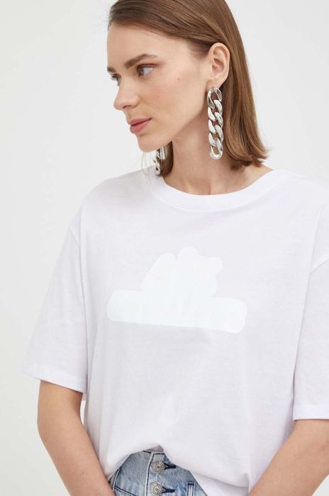 Бавовняна футболка Armani Exchange колір білий (3242406)