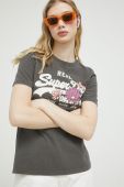 Бавовняна футболка Superdry колір сірий (3186129) Бавовняна футболка Superdry колір сірий (3186129)