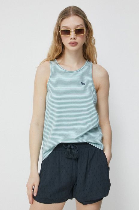 Бавовняний топ Superdry колір зелений Бавовняний топ Superdry колір зелений