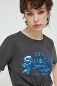 Бавовняна футболка Superdry колір сірий (2997467) Бавовняна футболка Superdry колір сірий (2997467)