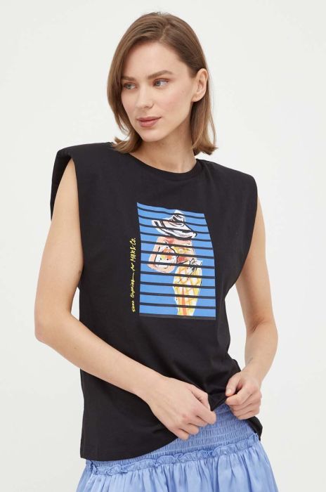 Бавовняна футболка MAX&Co. колір чорний (3239259) Бавовняна футболка MAX&Co. колір чорний (3239259)